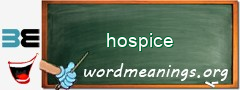 WordMeaning blackboard for hospice